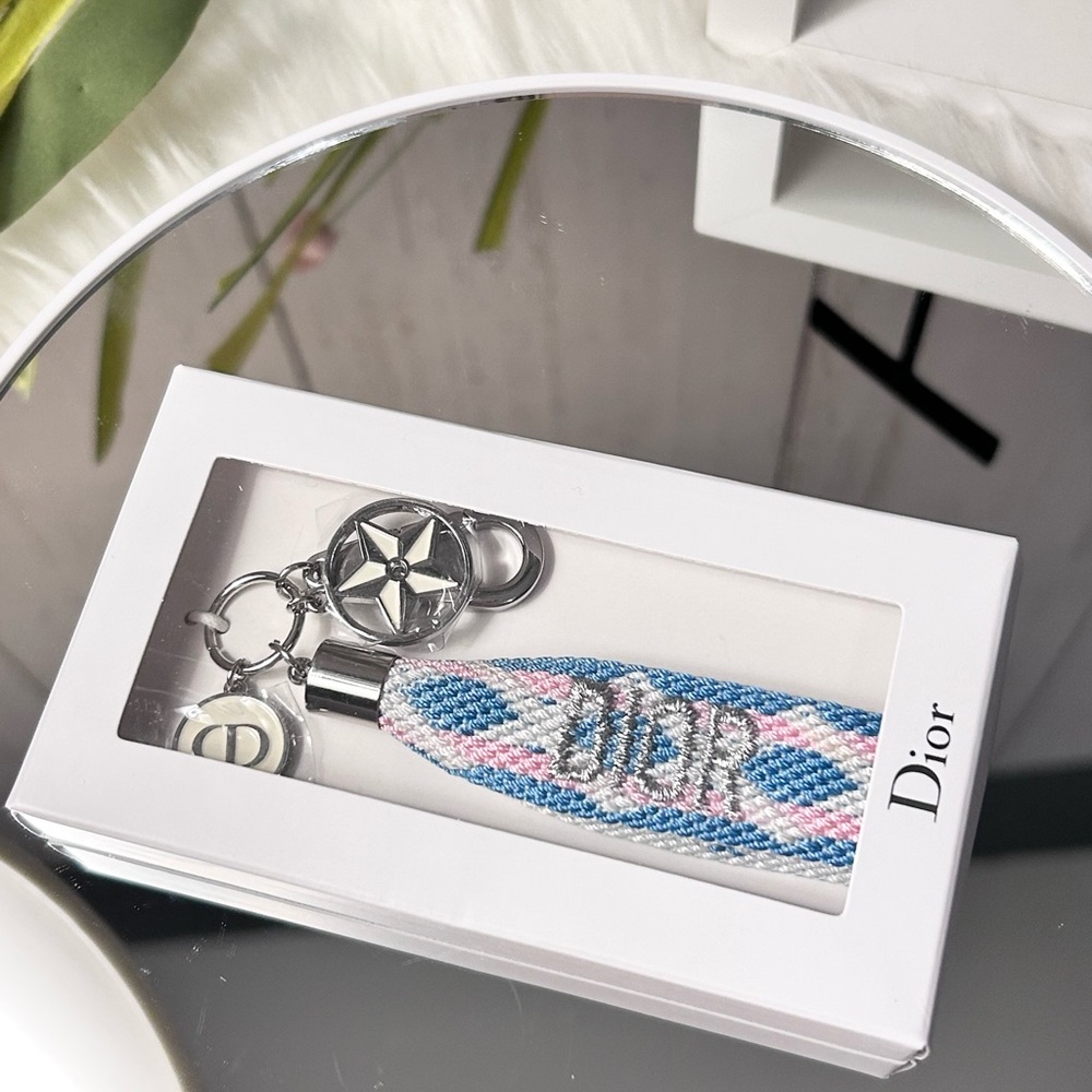 Dior Blue and Pink Keychain with Dior Charms - Picture 4 of 7